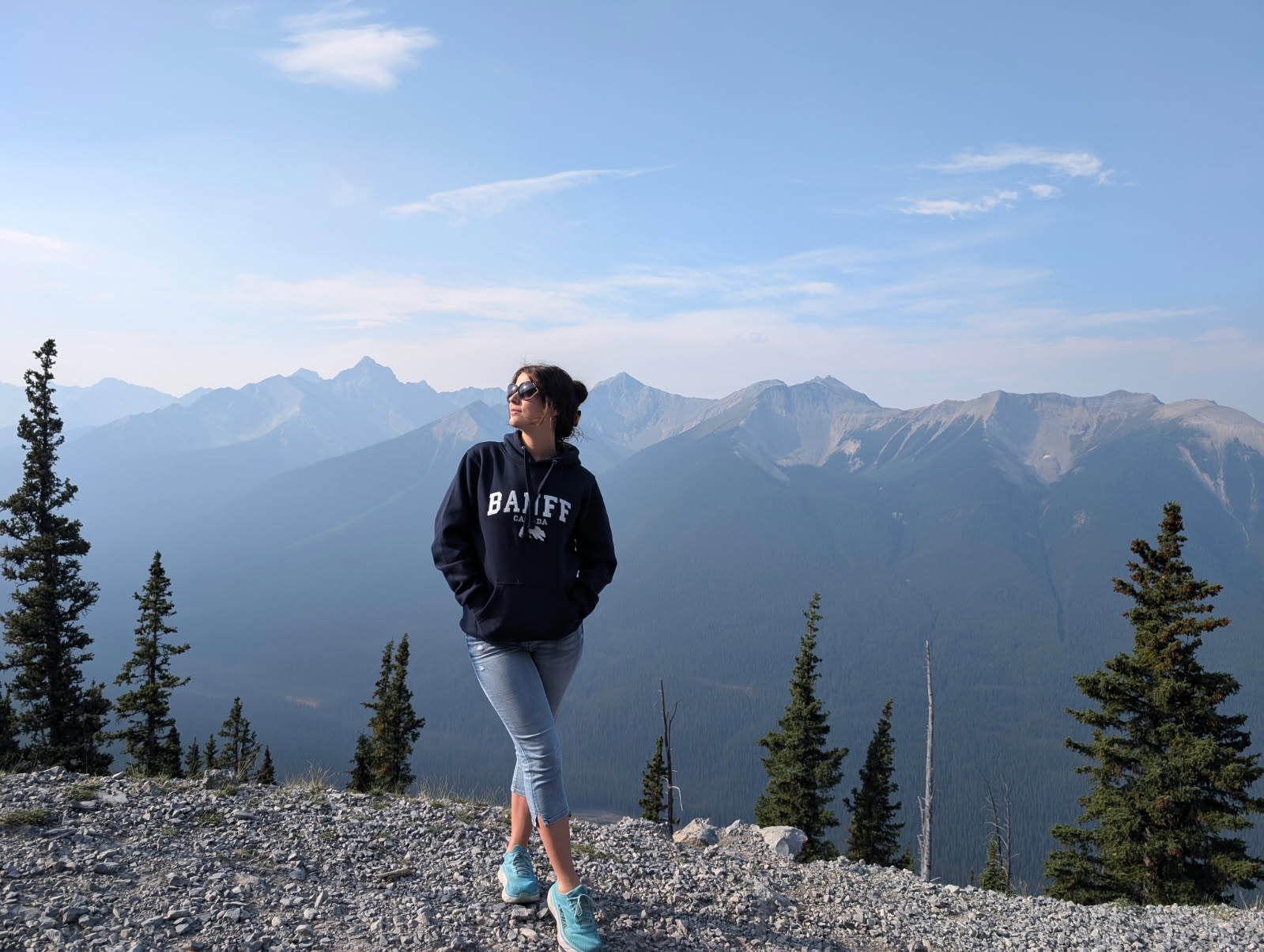Tearri overlooking the mountains near Banff, Canada